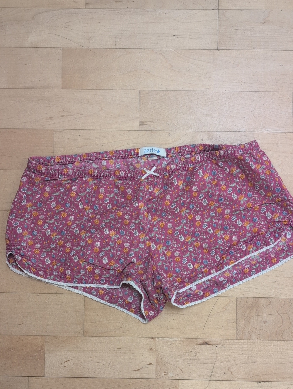Aerie Floral PJ Shorts in Purple & Multicolor Size XS